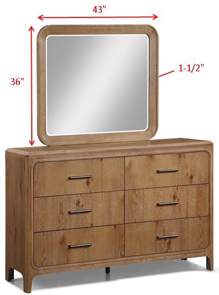 Westcott - Dresser And Mirror - Cerused Natural
