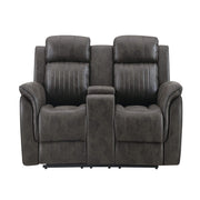 Steban - Console Reclining Loveseat - Gray