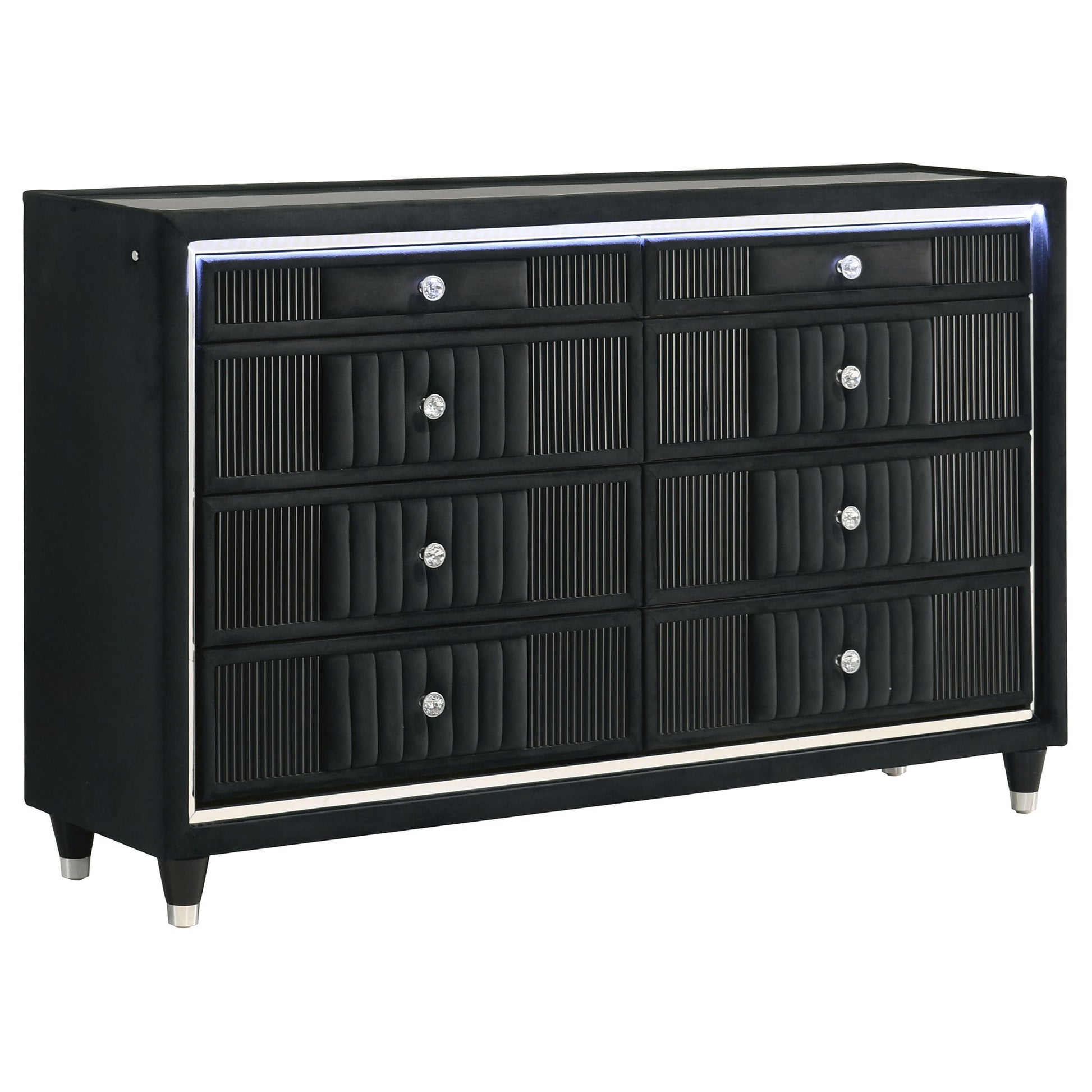 black velvet dresser Sophia 7-Drawer Wood Dresser, Velvet Fabric, Glam - Bed Bath & Beyond
