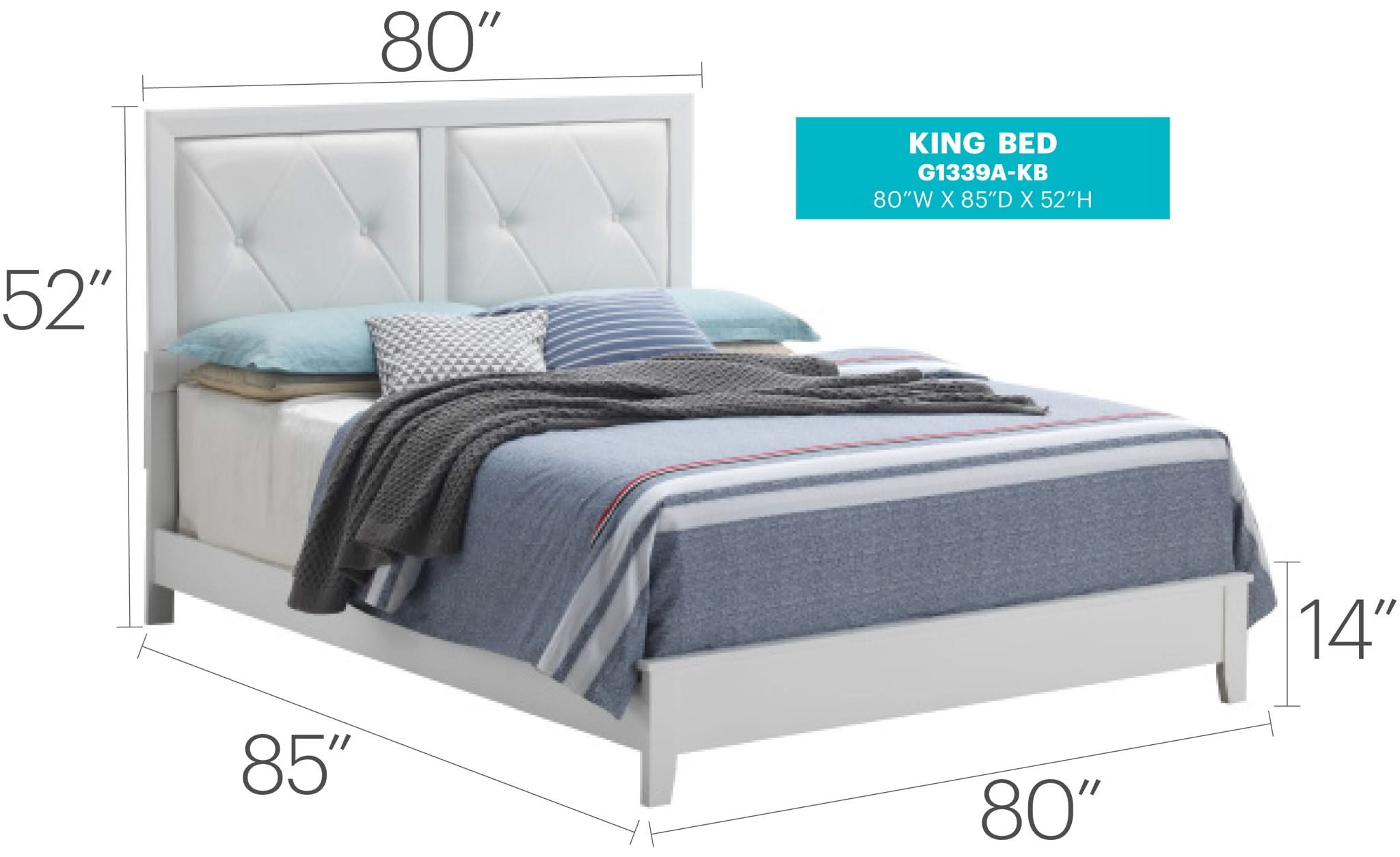 Padded Headboard Bed