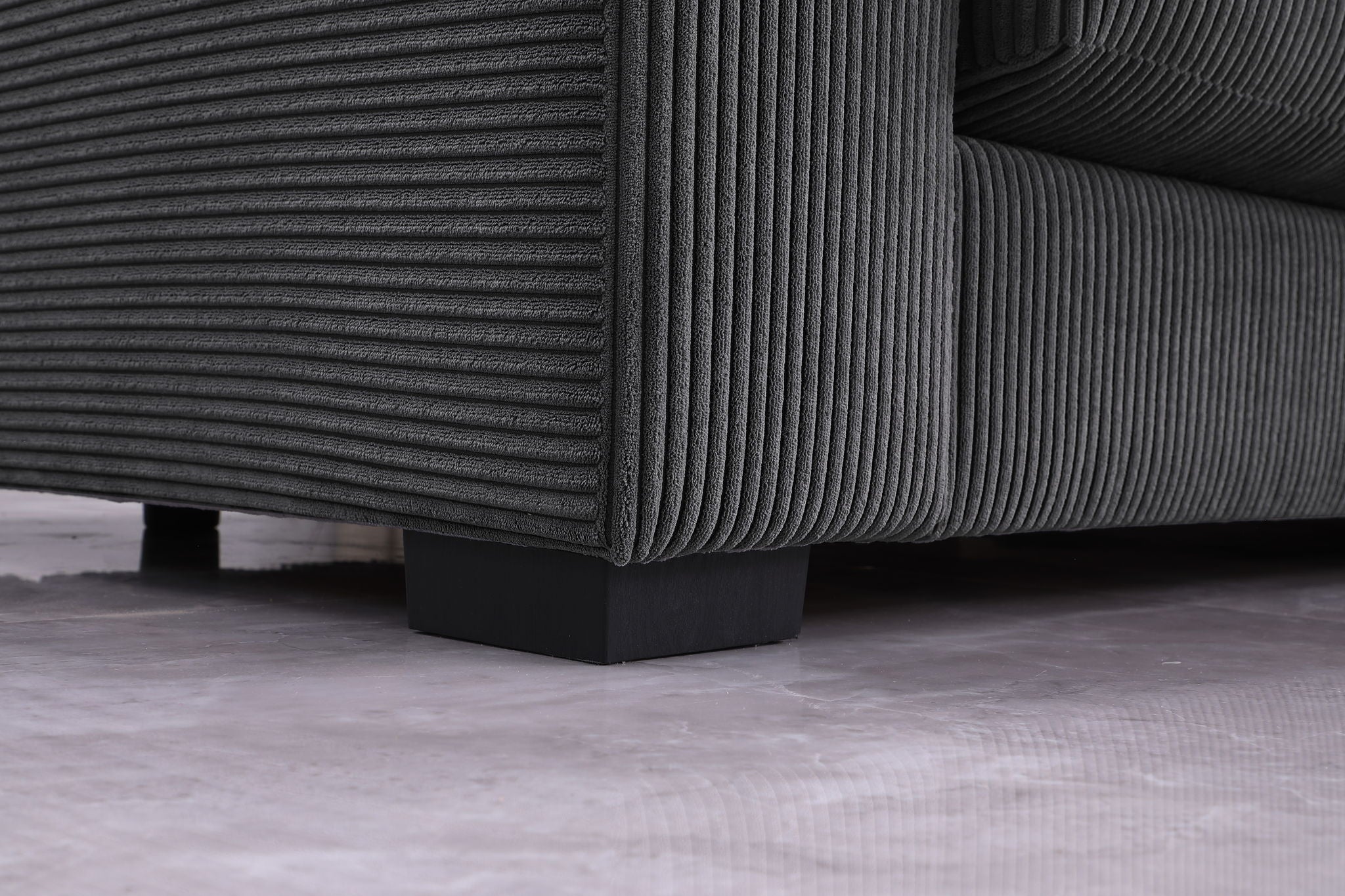 Naomi - 3 Piece Upholstered Sectional - Dark Gray