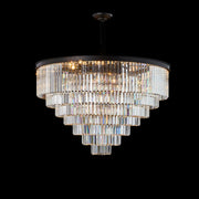 Michael Amini Lighting - Allure 28-Light Round Crystal Chandelier - Matte Black / Pearl Silver