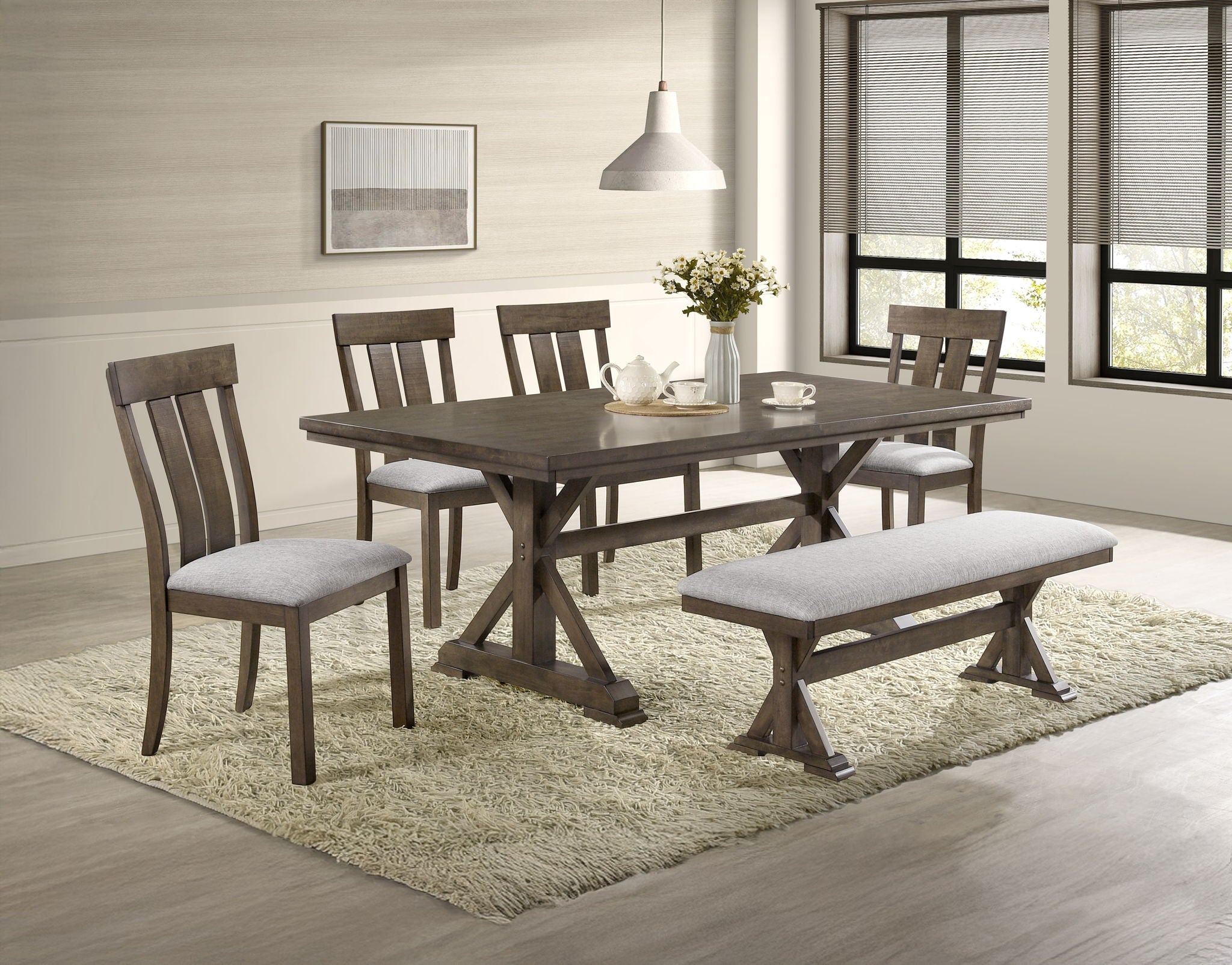 Lloyd - 6 Piece Dining Room Set - Brown