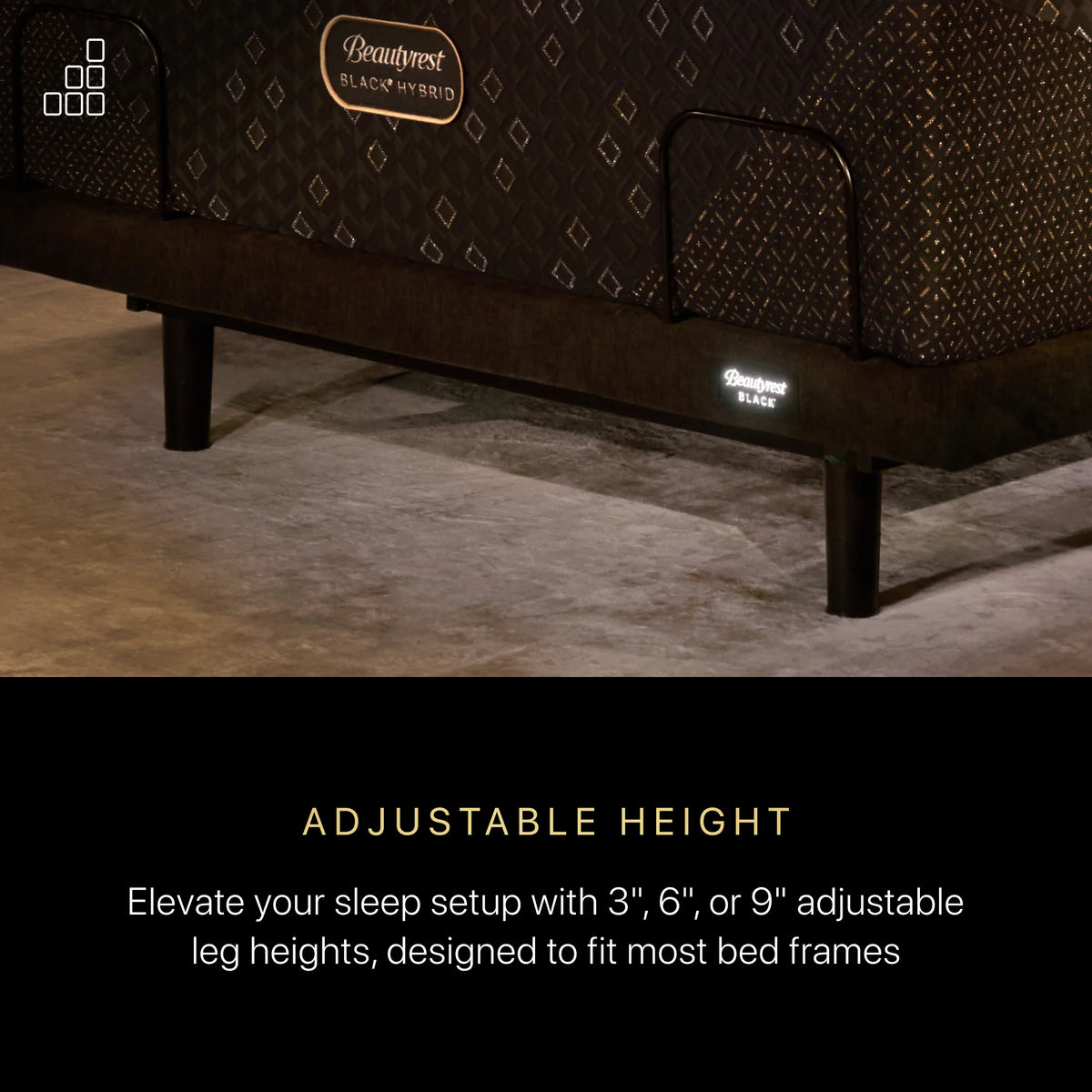 Baselogic™ Black Luxury Adjustable Base