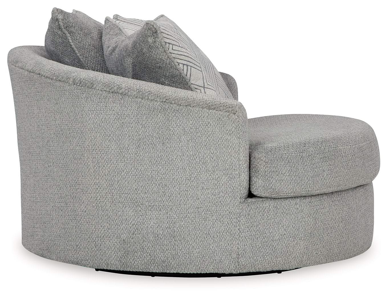 Casselbury - Oversized Swivel Accent Chair - Cement