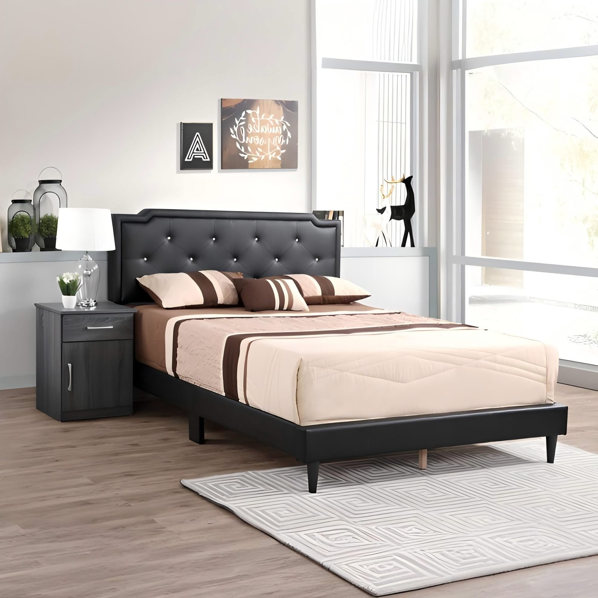Button Tufted Bed Charming For Cozy Spaces