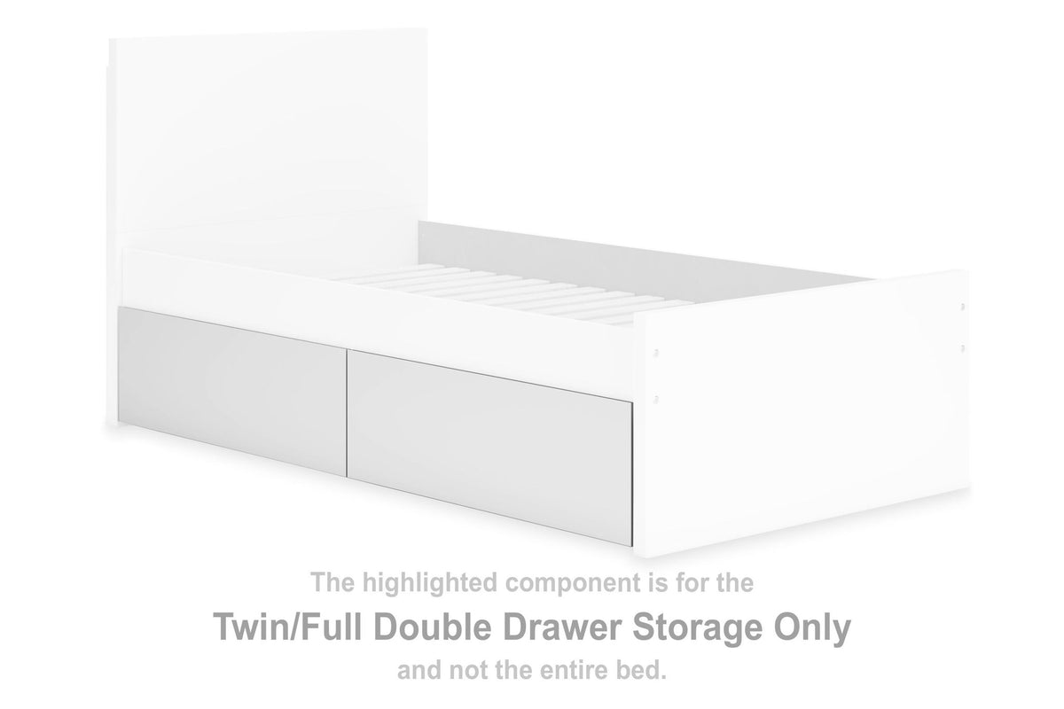 Onita - Twin/Full Double Drawer Storage - White
