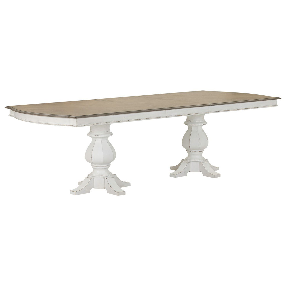 Magnolia Manor - Double Pedestal Table - Antique White
