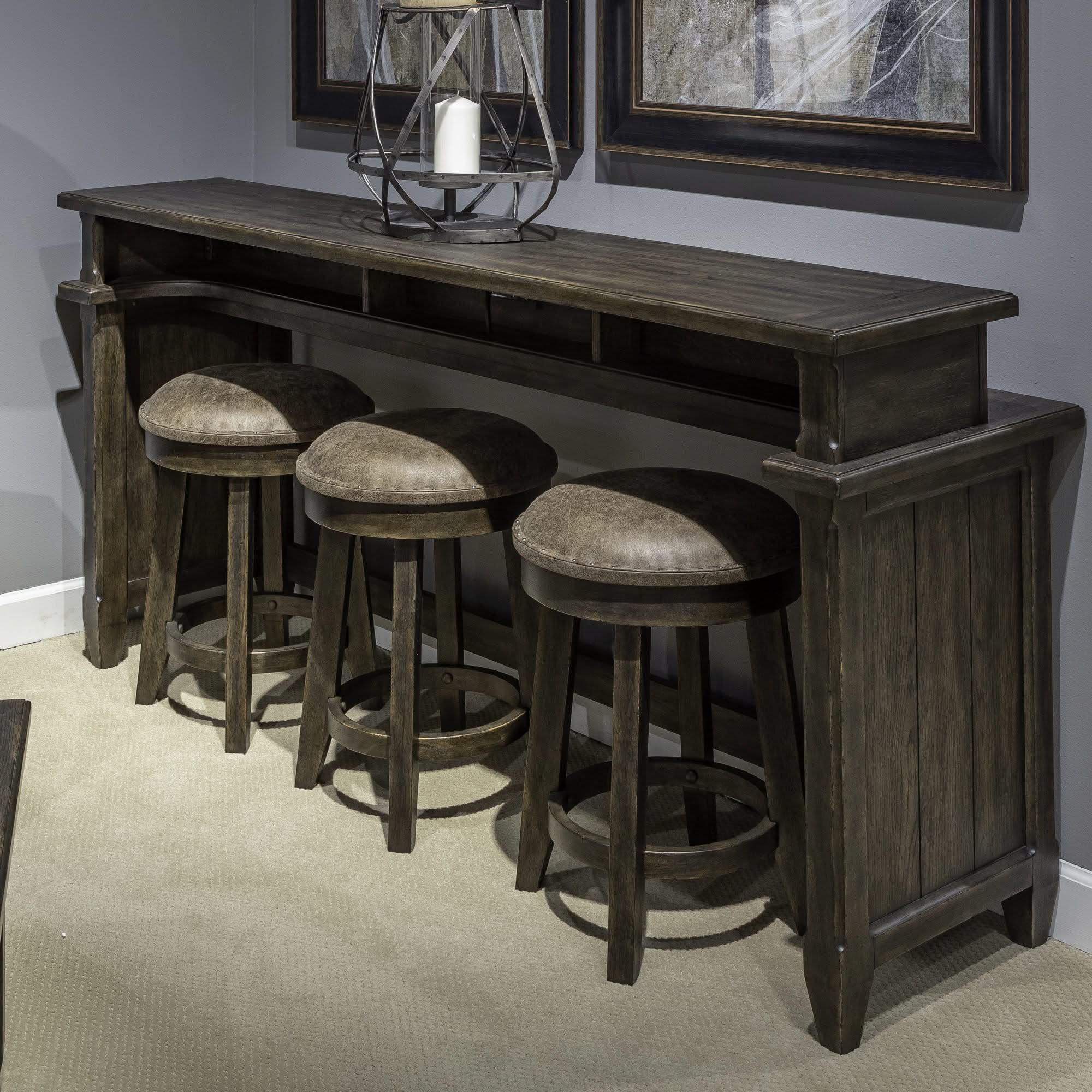 Paradise Valley - 4 Piece Living Room Set - Saddle Brown