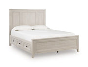 Darbonton - Queen Panel Footboard With Roll Slats - Dove White