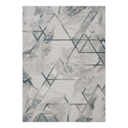 Geometrix - 5'3" X 7'3" Area Rug & Geometric, 3D Effect - Ivory / Gray