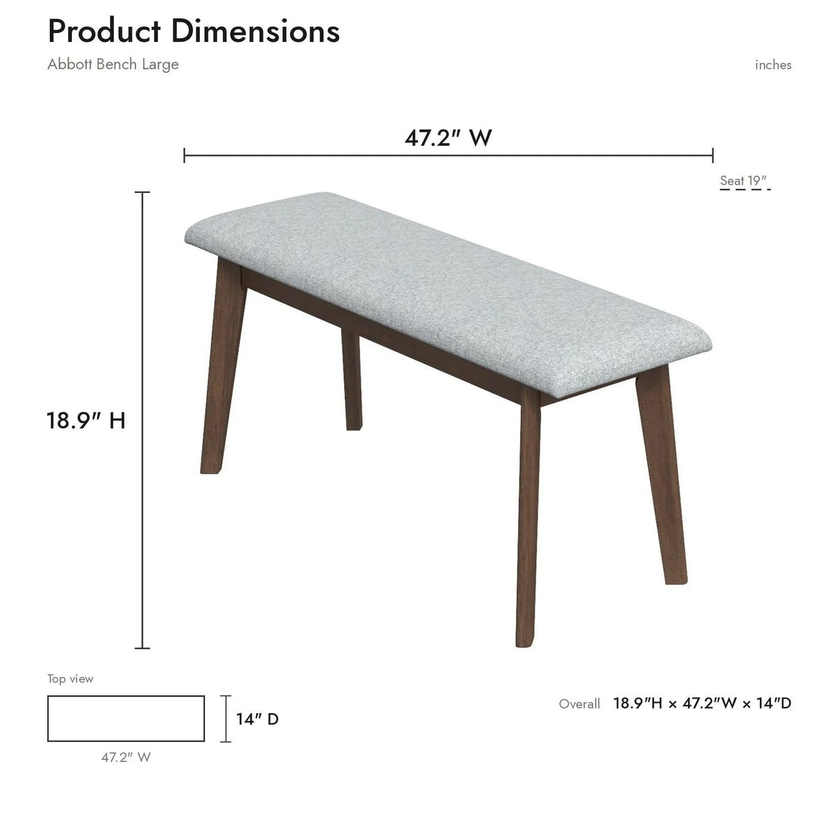 Carlos - Upholstered Bench