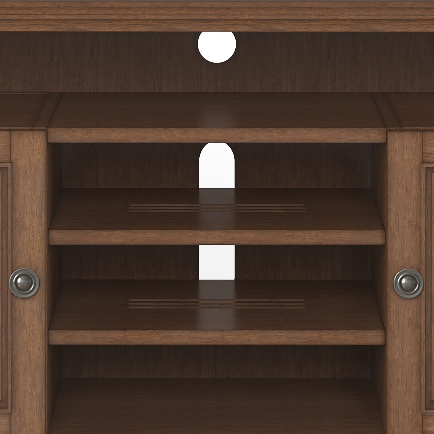 Amherst - TV Media Stand - Rustic Natural Aged Brown