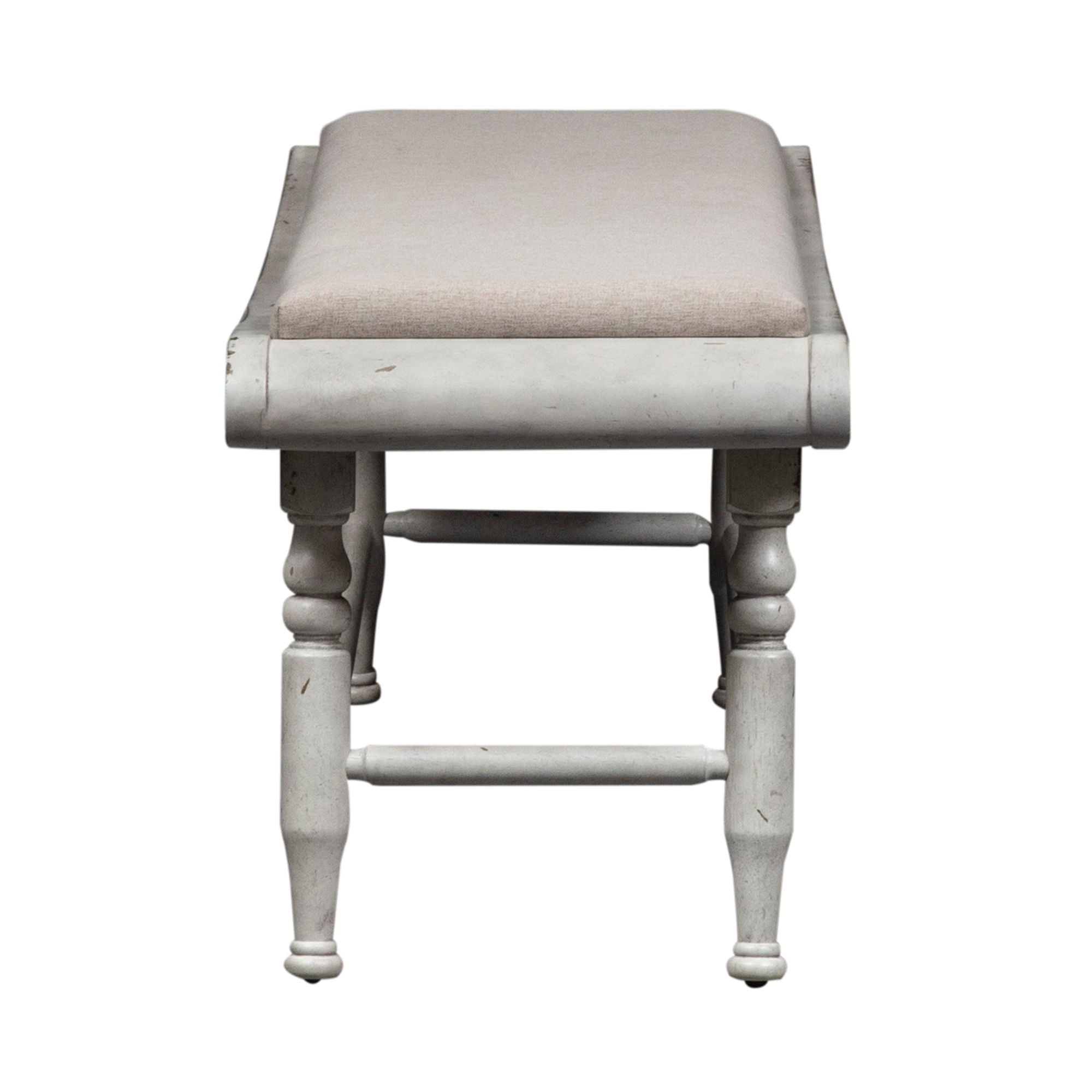 Whitney - Bench - Antique Linen / Weathered Gray