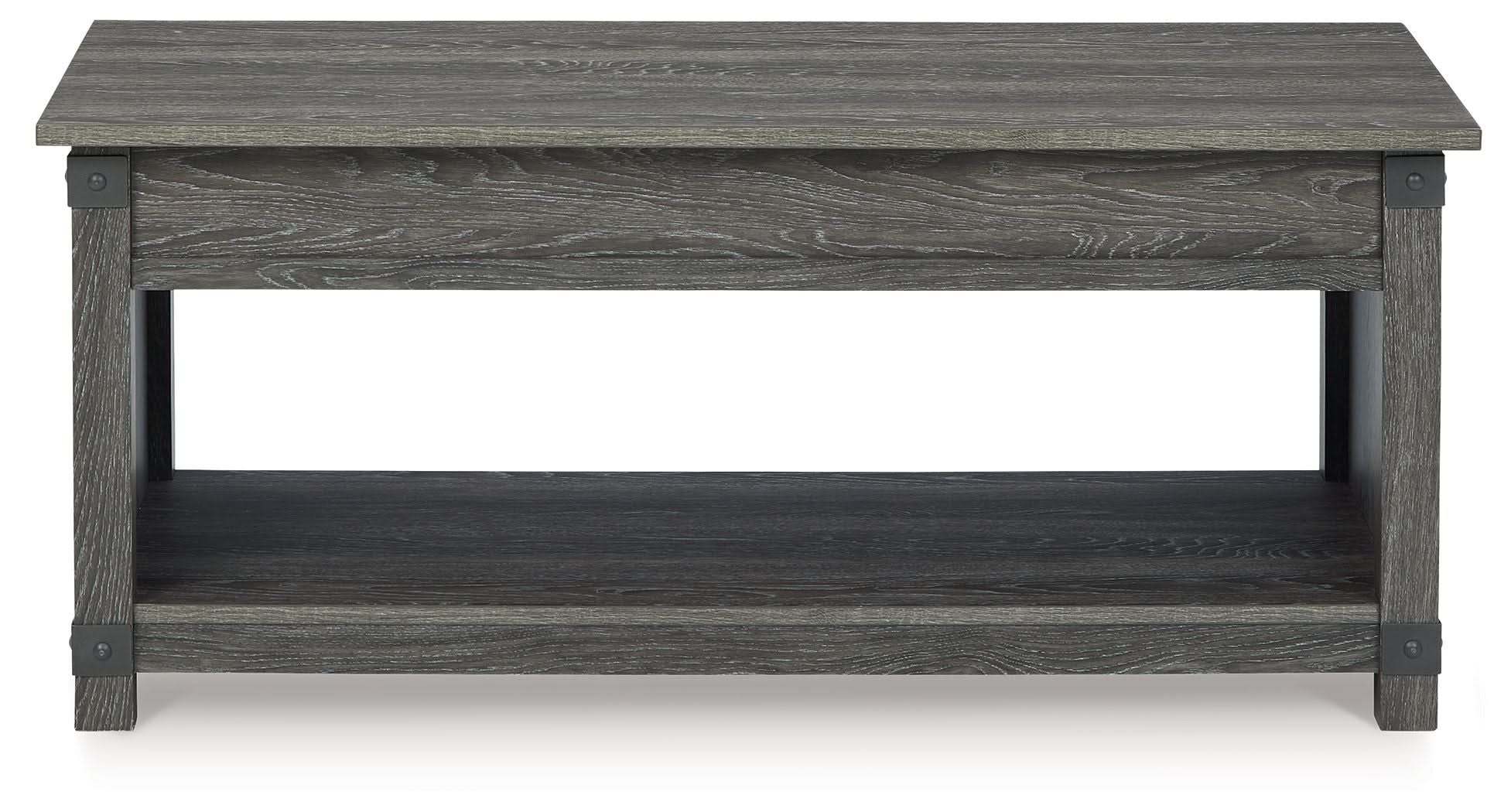 Freedan - Rect Lift Top Cocktail Table - Grayish Brown