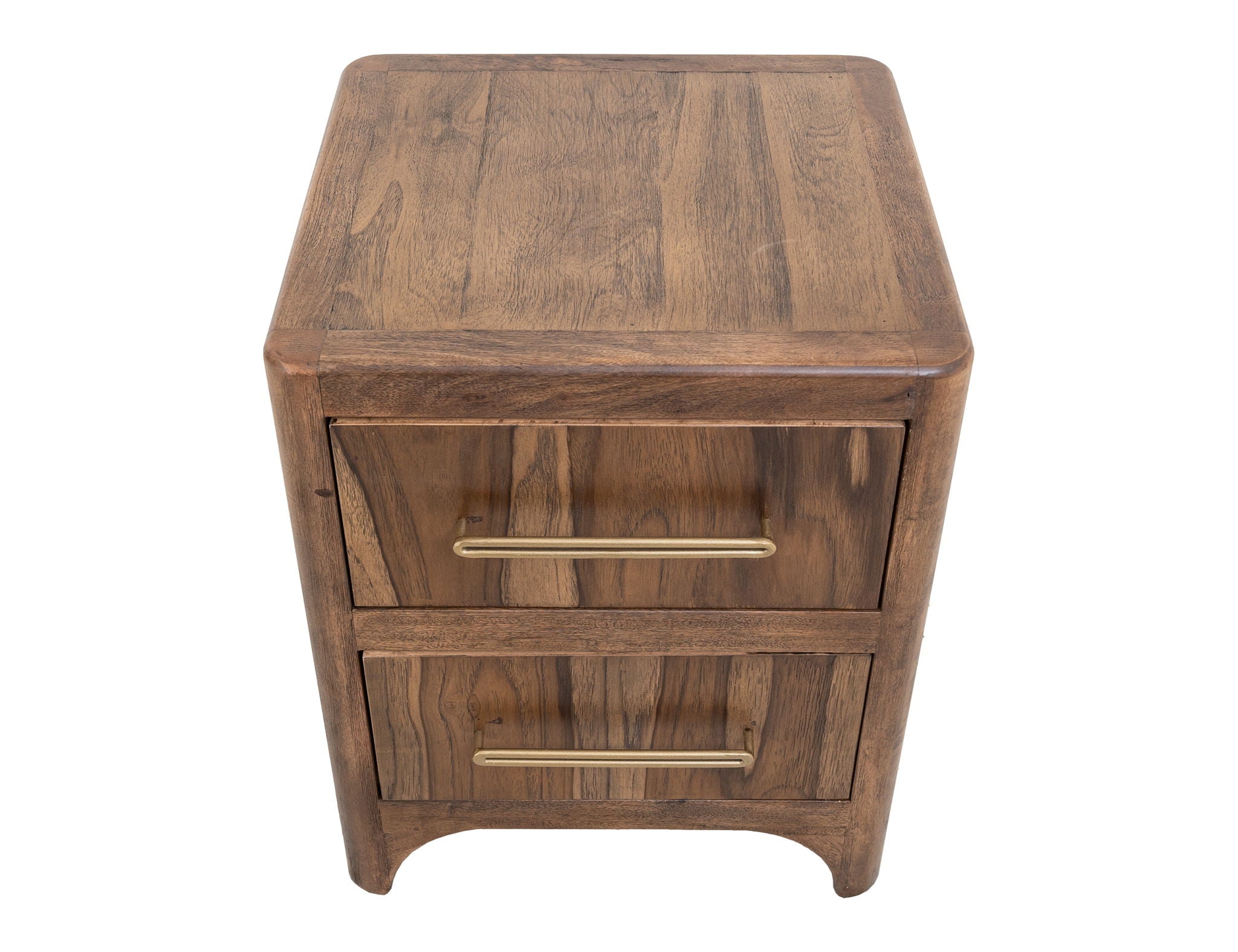 Praga - 2-Drawer Nightstand - Almond / Barrel Brown
