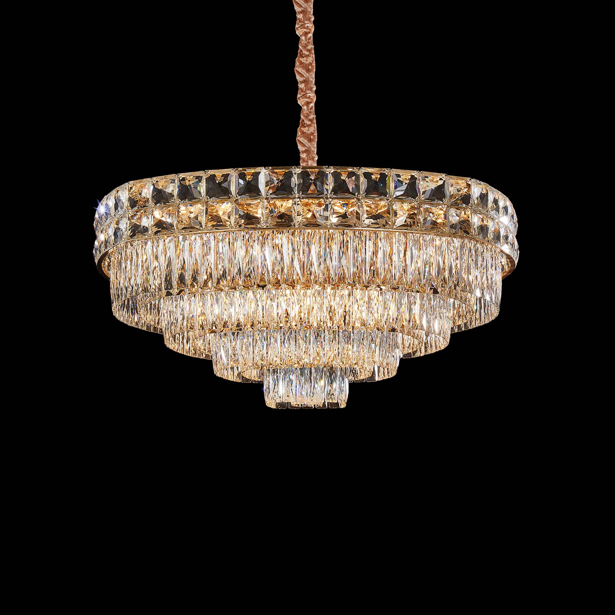 Michael Amini Lighting - Soleil 22-Light Crystal Chandelier - Gold