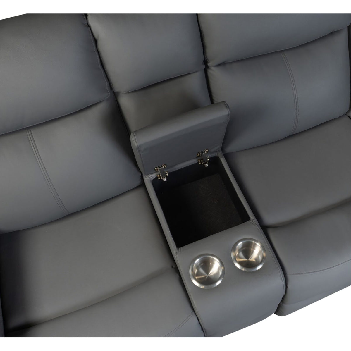 Blanche - Sectional Sofa With LED Lighting And Integrated Speaker - Gray