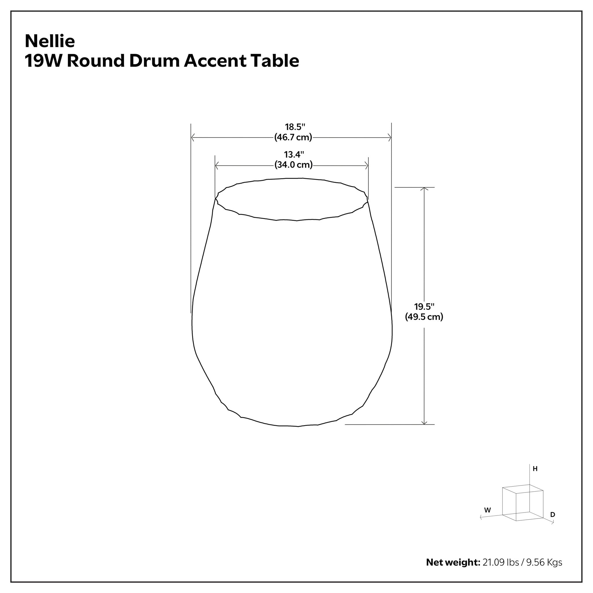 Nellie - Cast Aluminum Side Table - Black