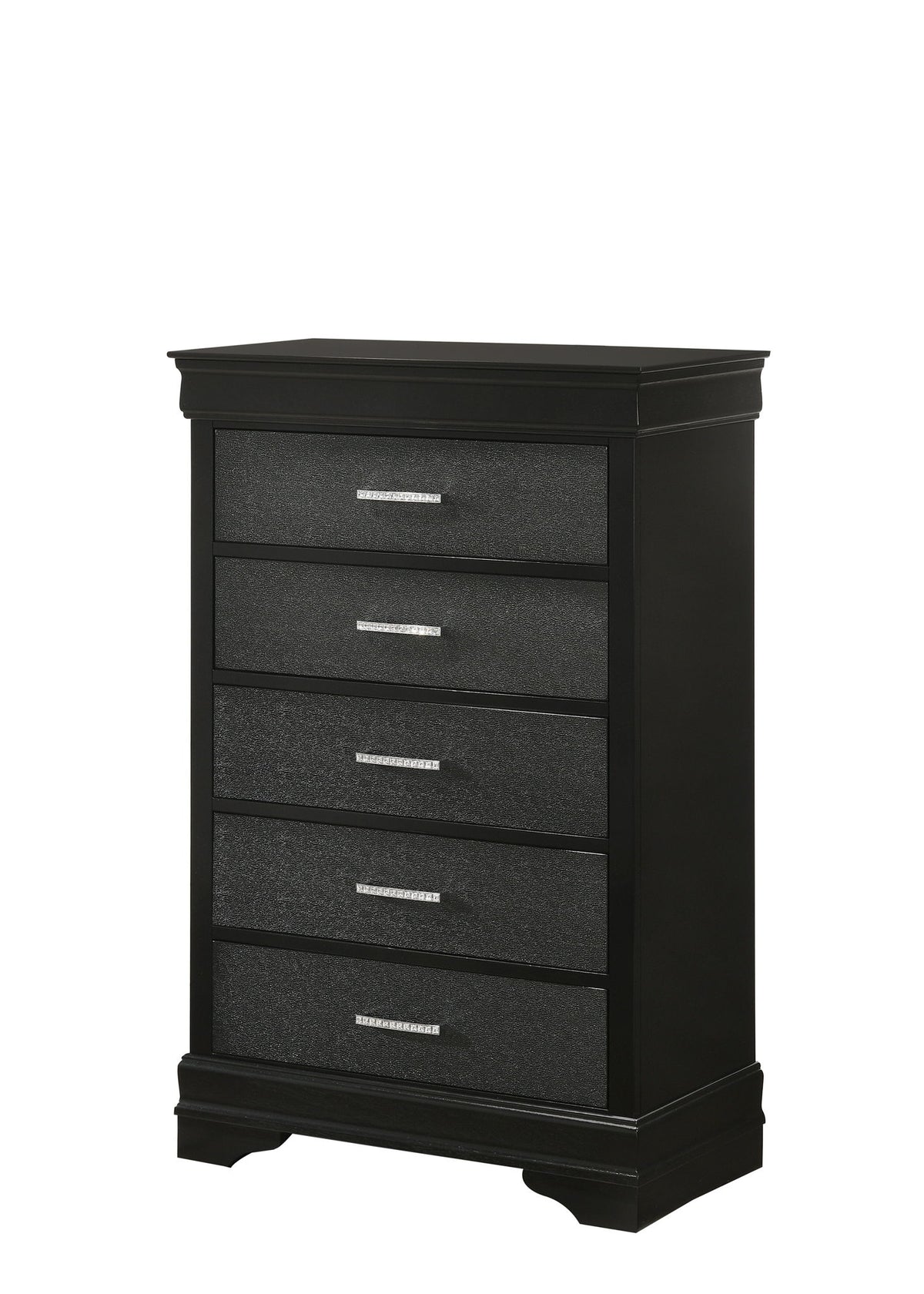 Amalia - Twin 5 Piece Bedroom Set - Black