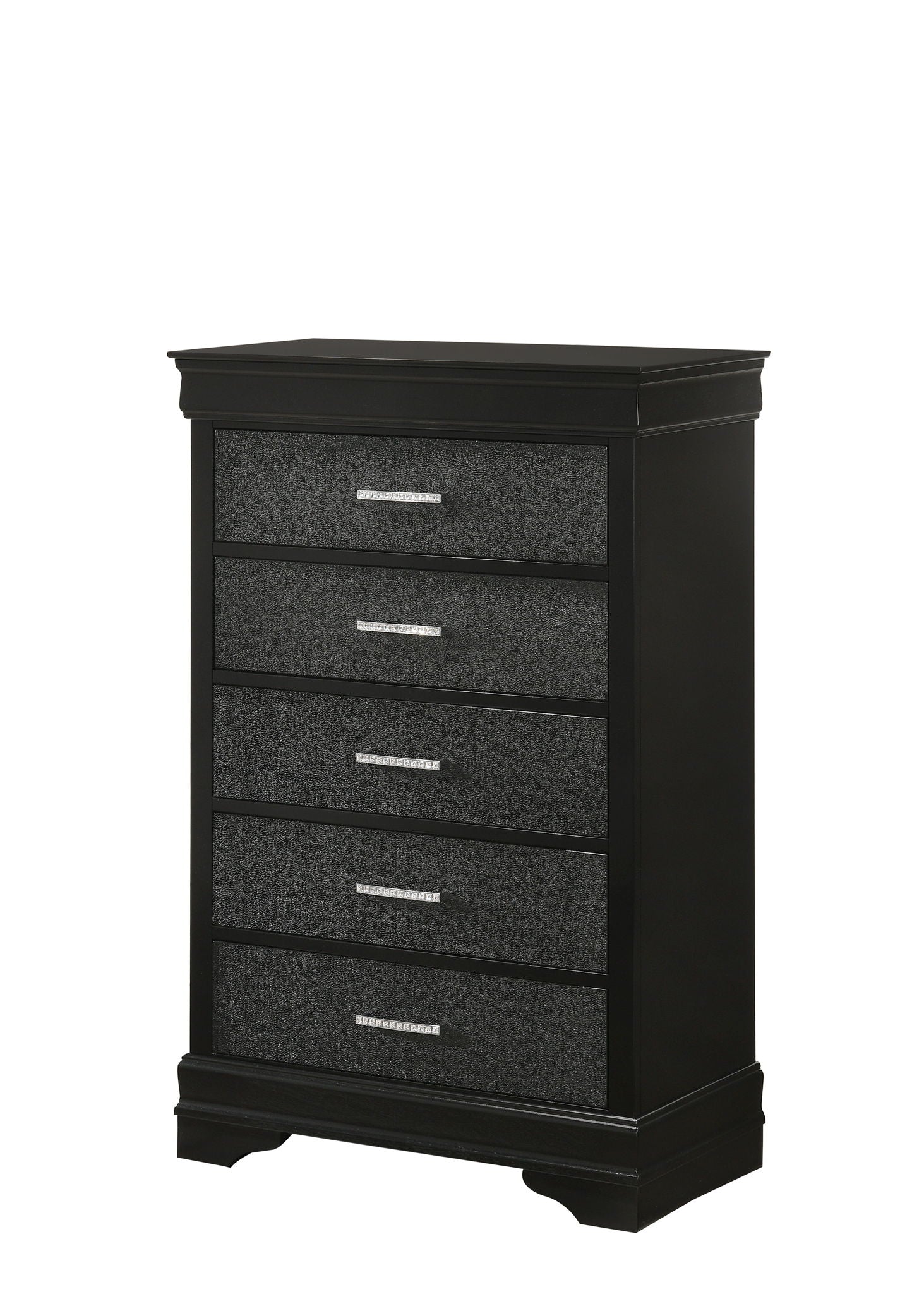 Amalia - King 5 Piece Bedroom Set - Black