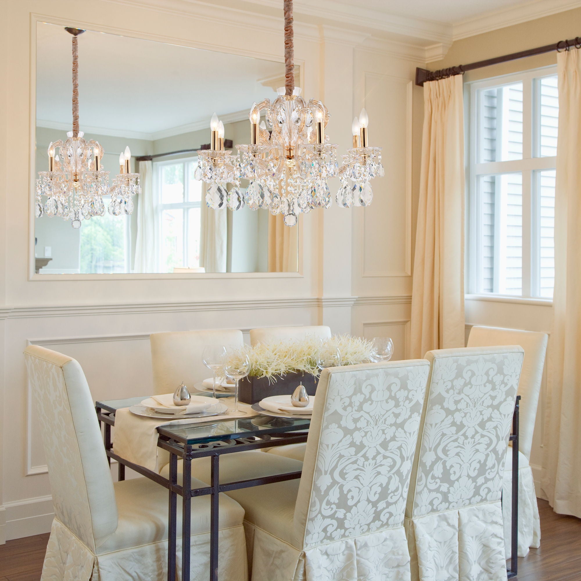 Michael Amini Lighting - Portola 8-Light Traditional Crystal Chandelier - Gold
