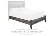 Baystorm - Full Panel Footboard With Rails - Gray