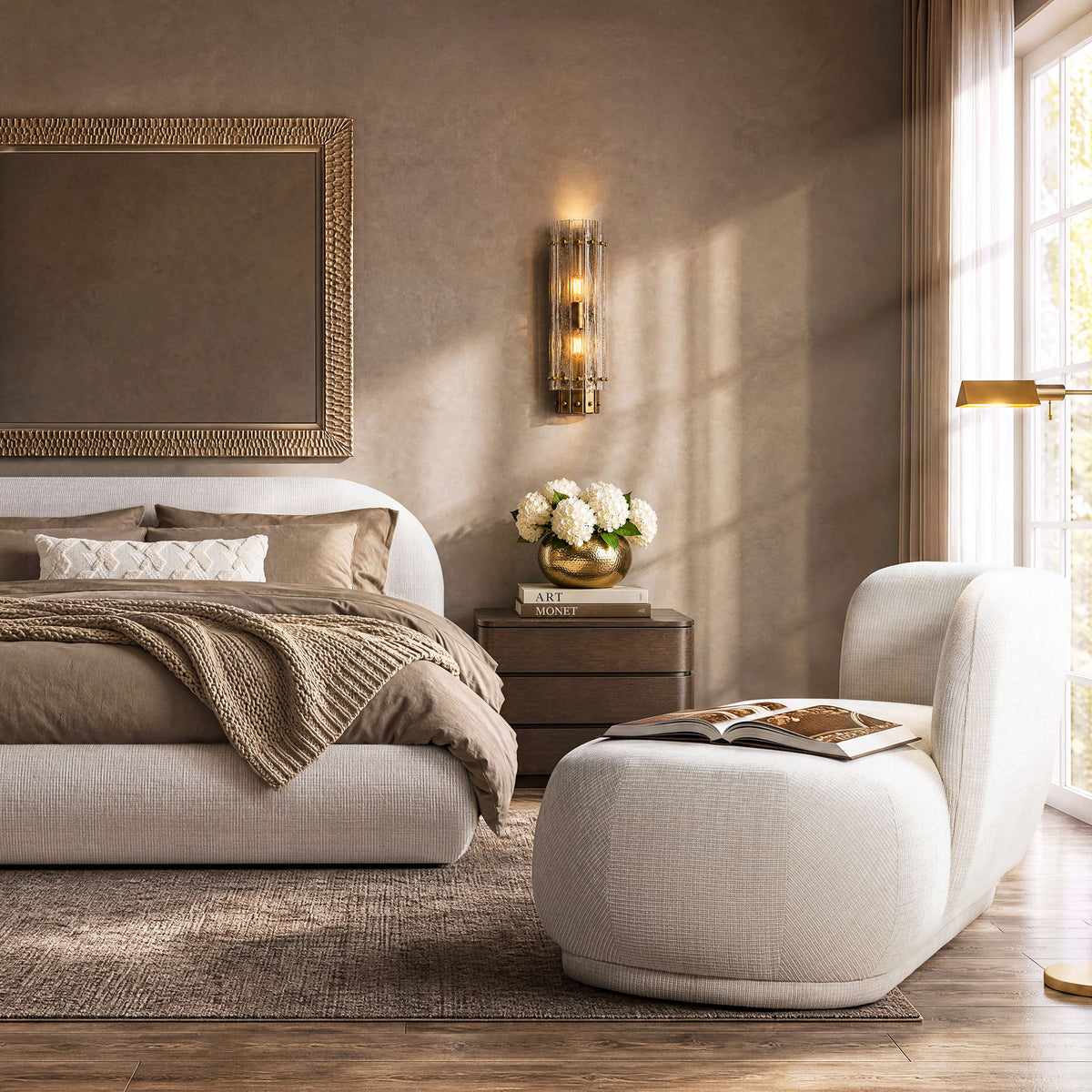 Archie Puffy Grounded - Upholstered Platform Bed