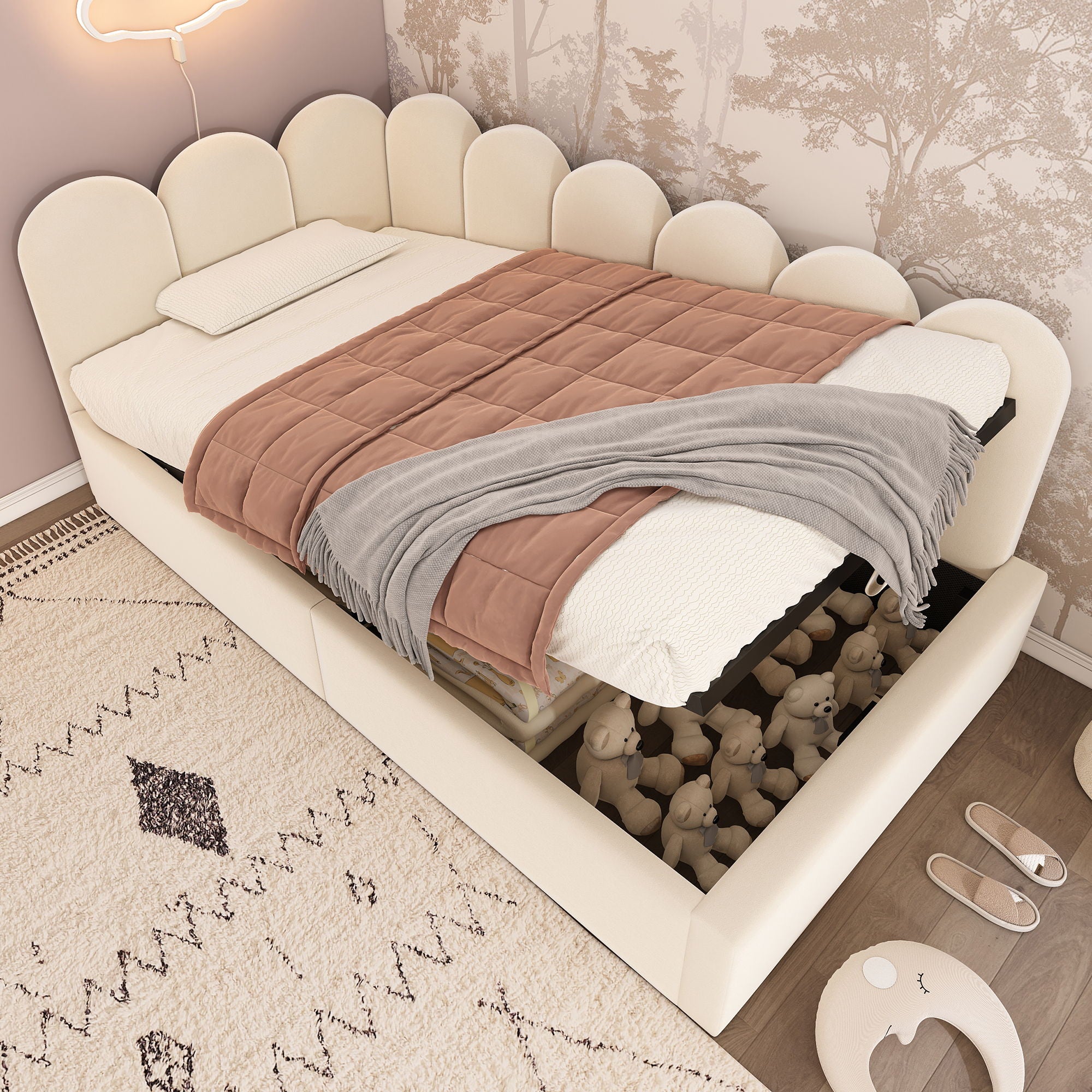 Upholstered Daybed With Hydraulic Storage