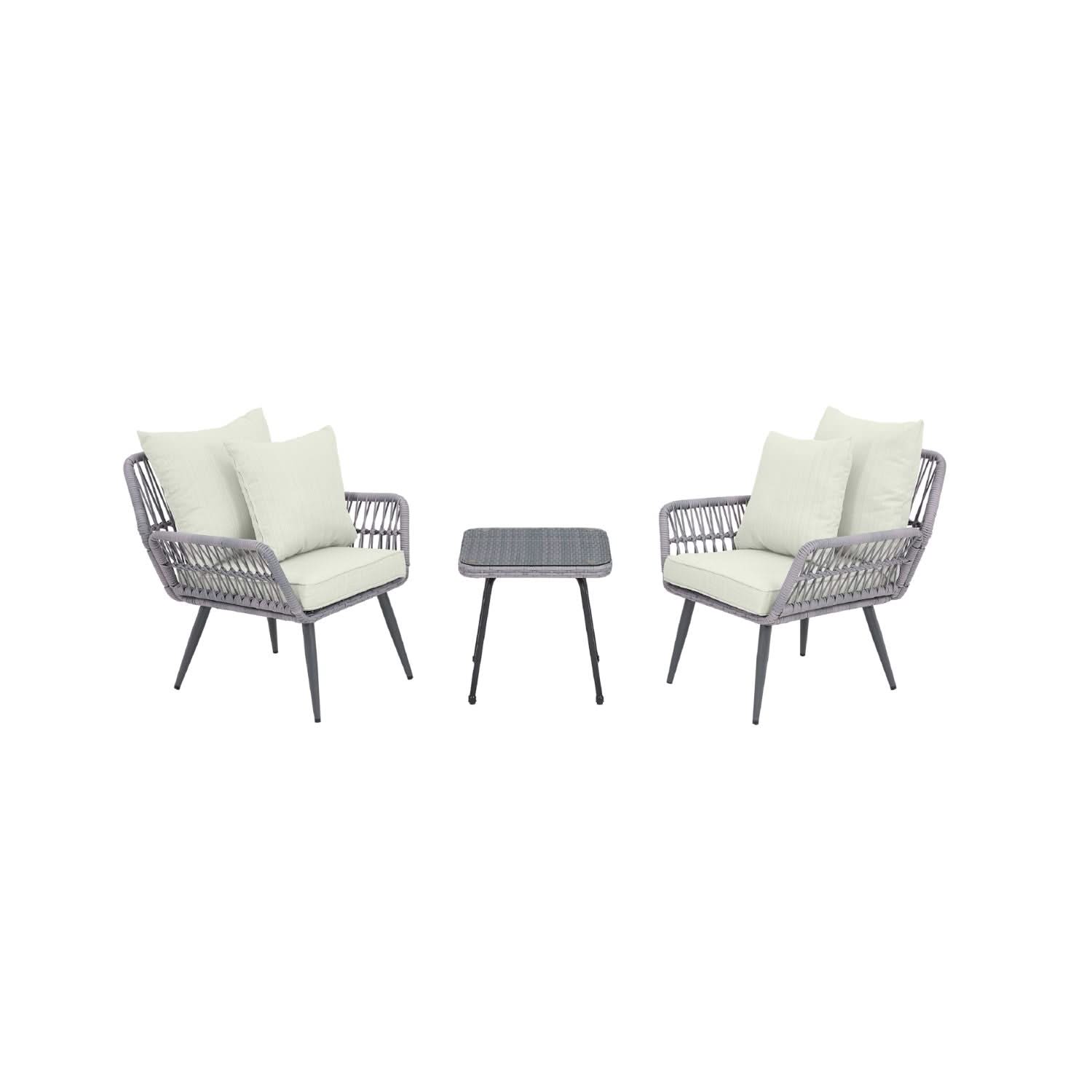 Cannes - 3 Piece Outdoor Patio Conversation Set