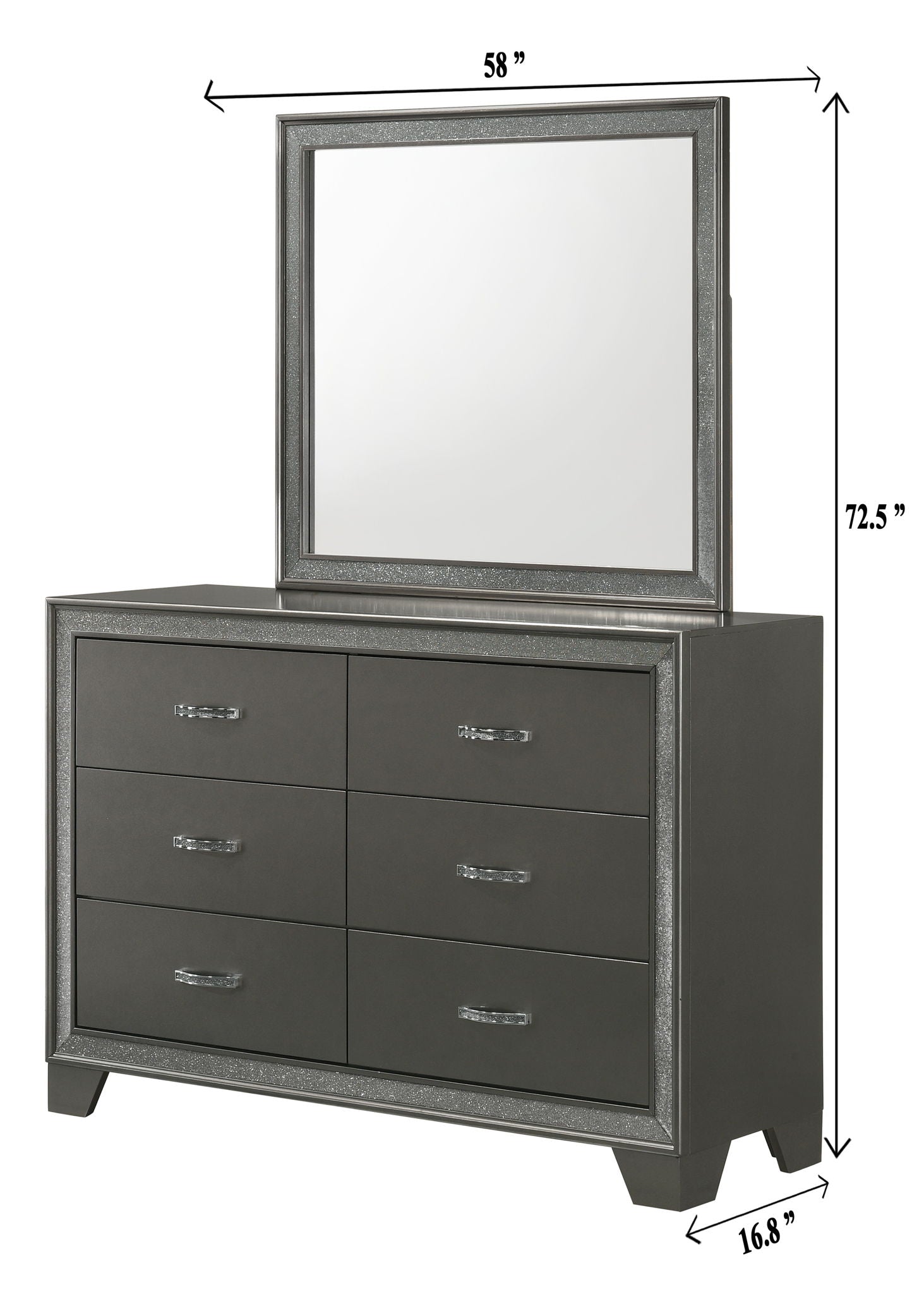 Kaia - Queen 4 Piece Bedroom Set - Dark Gray
