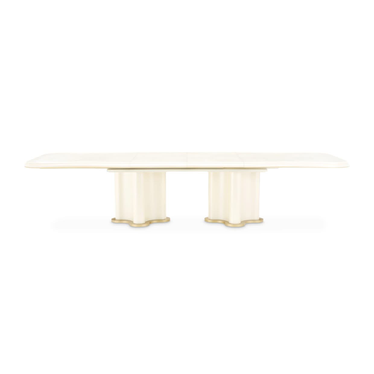 La Terrazza - Double Pedestal Dining Table - Creamy Pearl