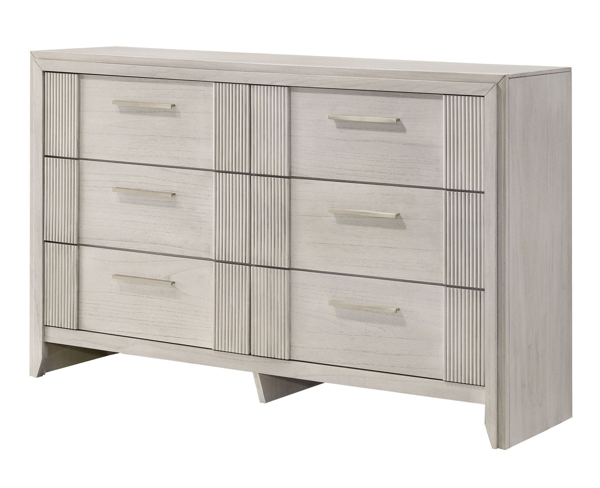 Carlton - Queen 4 Piece Bedroom Set - White Mist
