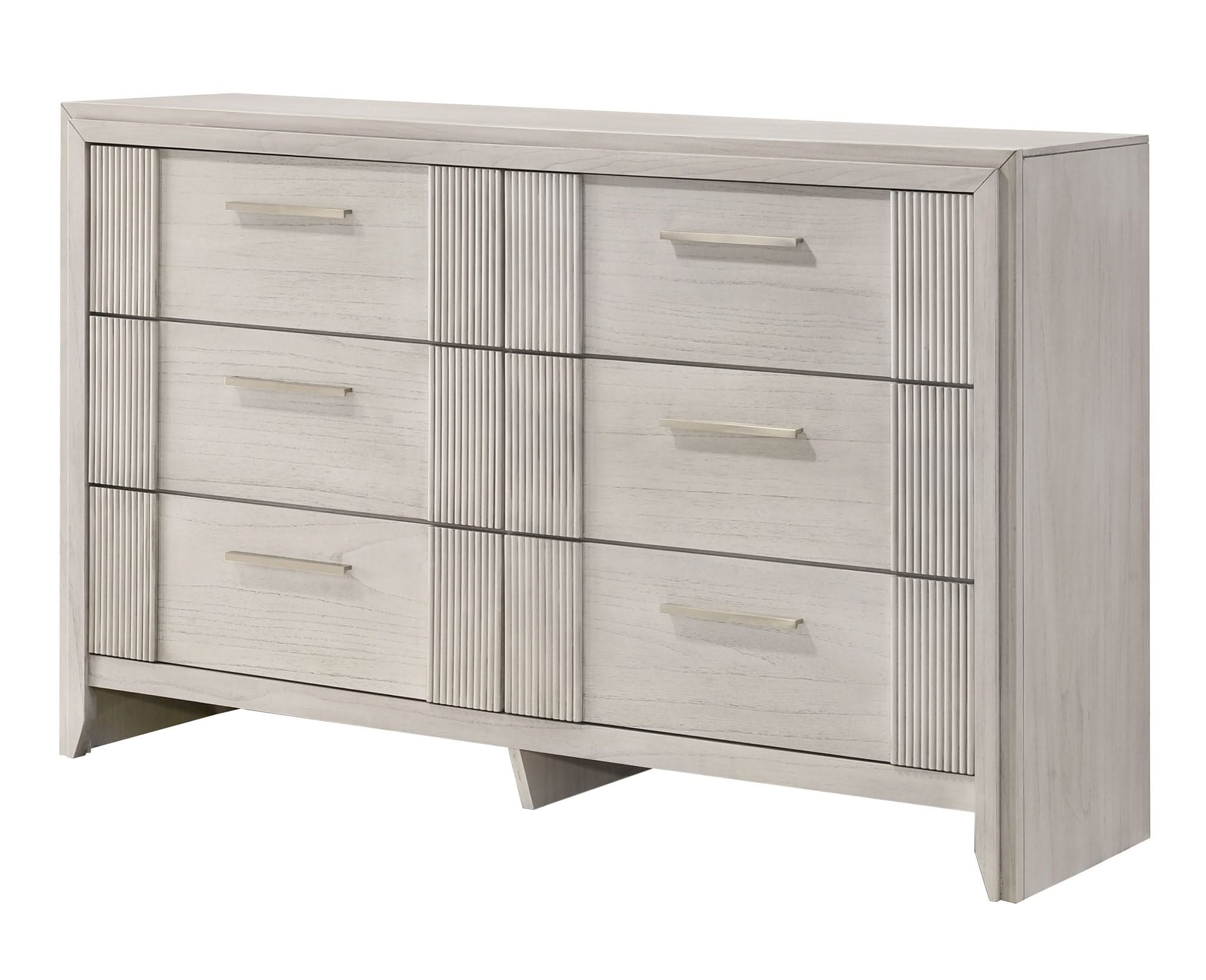 Carlton - Dresser & Mirror - White Mist