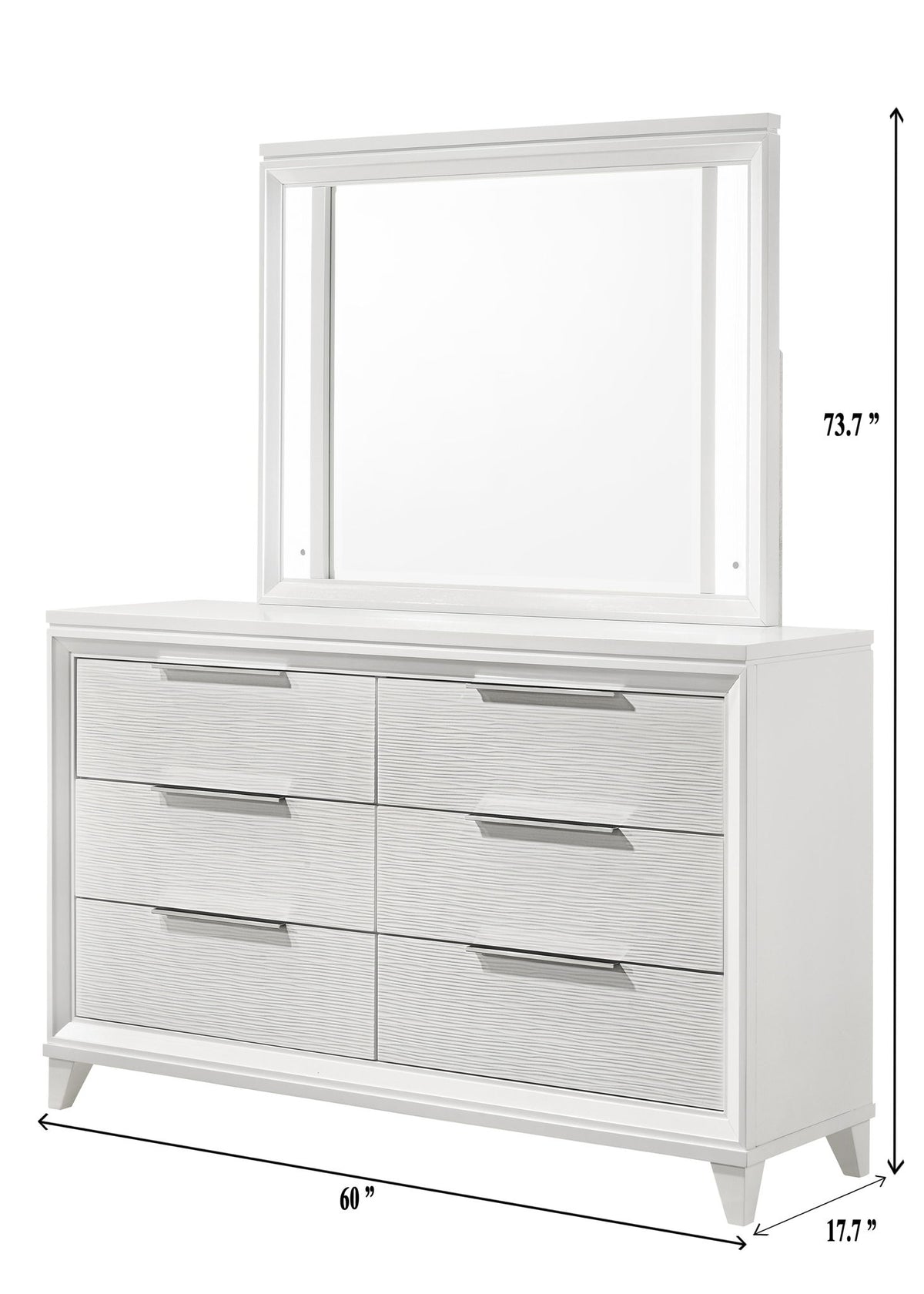 Cressida - King 4 Piece Bedroom Set - White