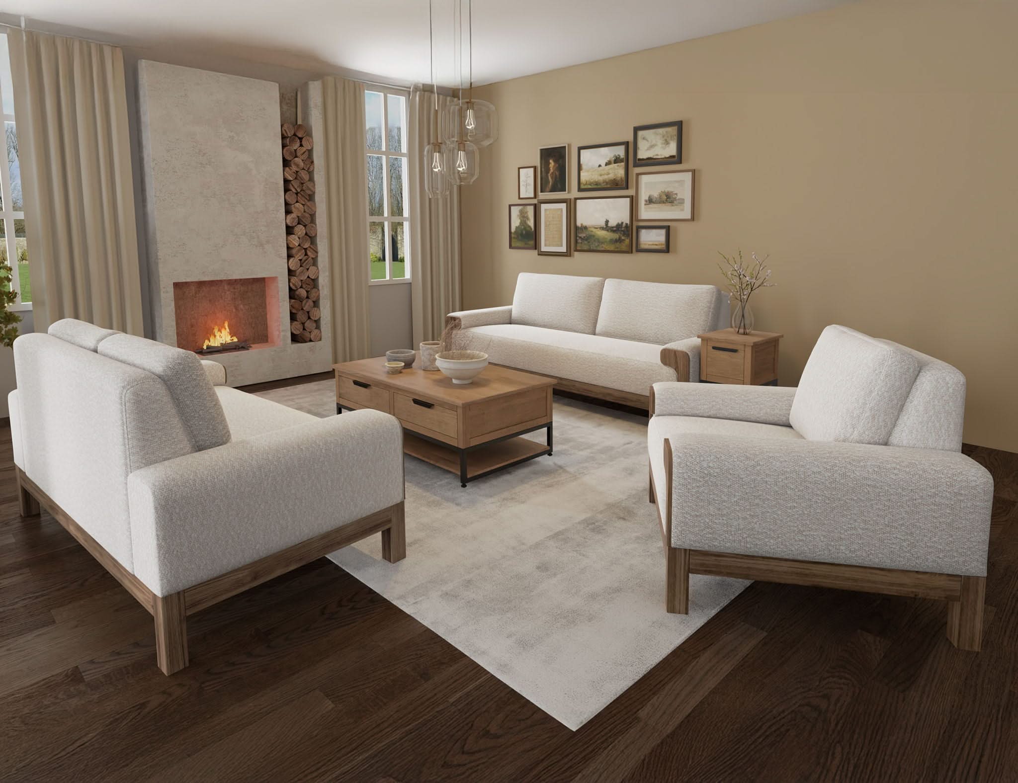 Sedona - Arm Chair - Light Cream