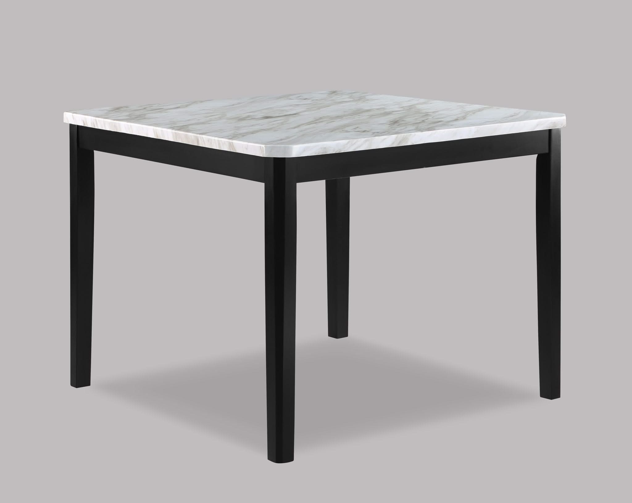 Pascal - Counter Height White Top And Black Leg - White