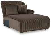 Top Tier - Raf Press Back Chaise - Chocolate
