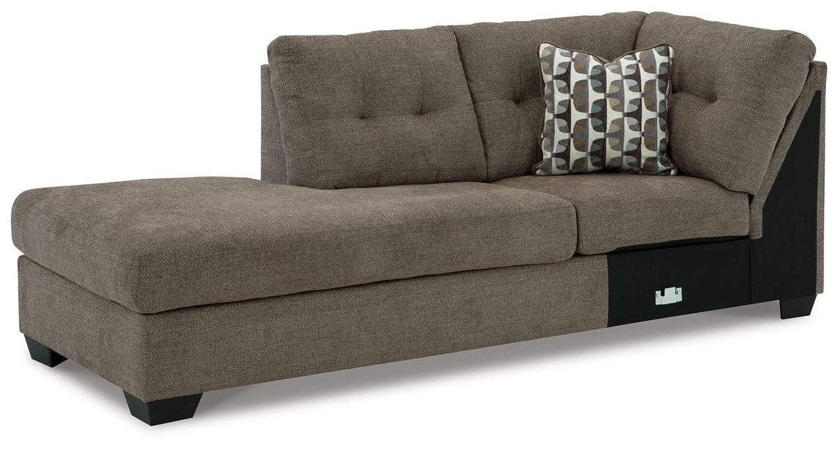 Mahoney - Laf Corner Chaise - Chocolate