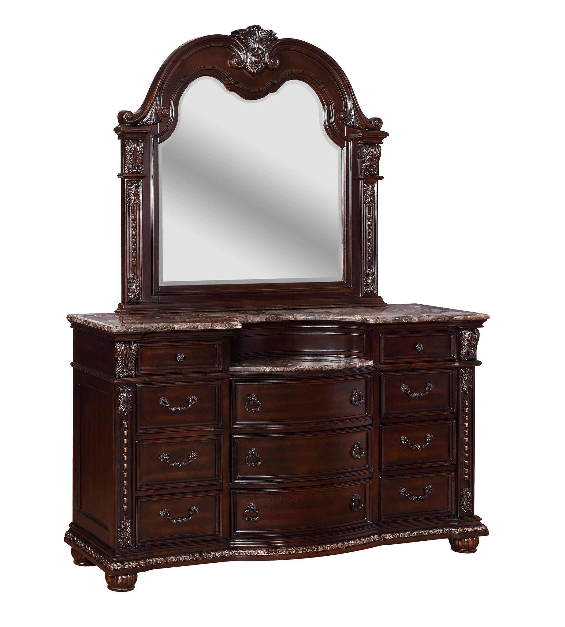 Stanley - Queen 5 Piece Panel Bedroom Set - Cherry