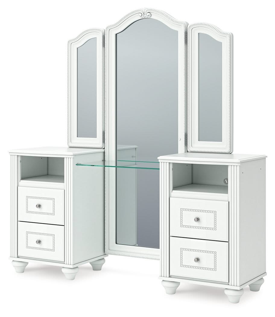 Kozlani - Vanity With Mirror - White