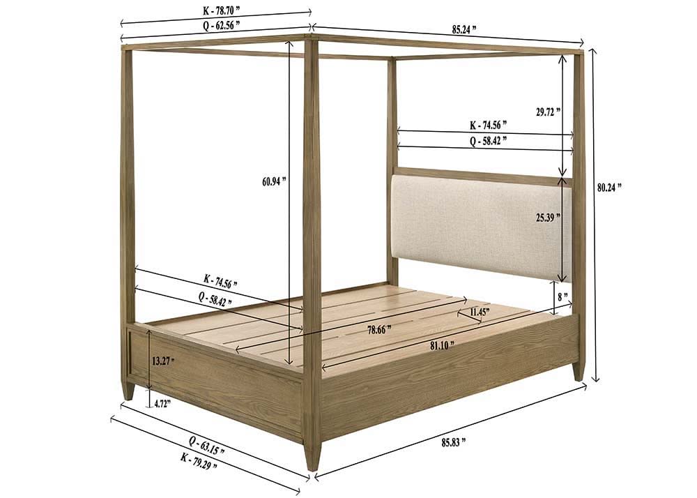 Sienna - Queen 4 Piece Bedroom Set - Ash