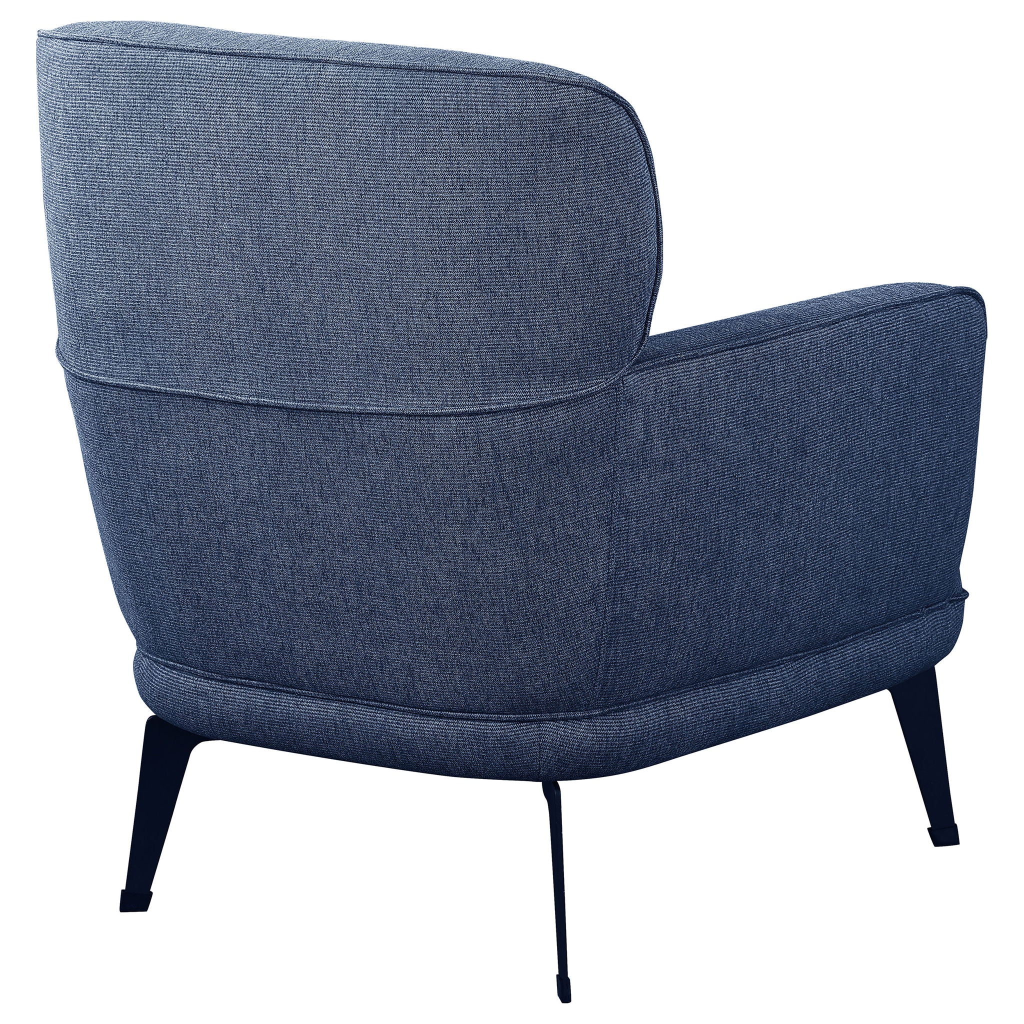 Andrea Upholstered Crescent Arm Accent Chair Blue