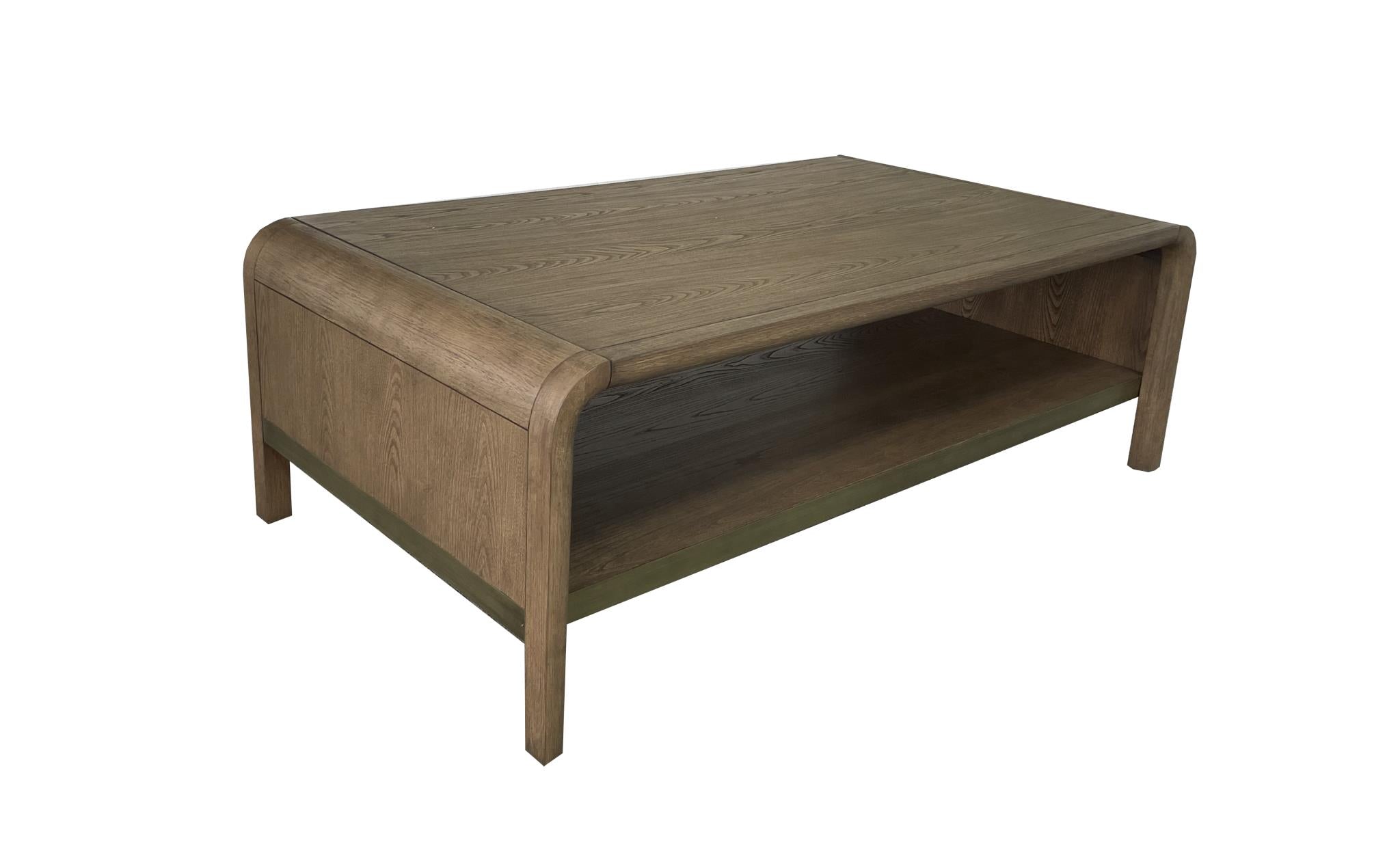 Elure Waterfall Cocktail Table - Latte