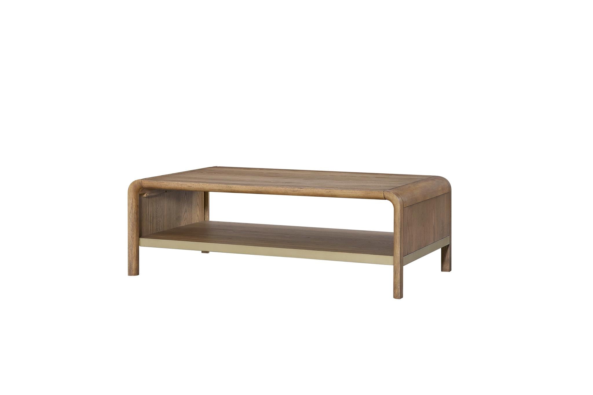 Elure Waterfall Cocktail Table - Latte