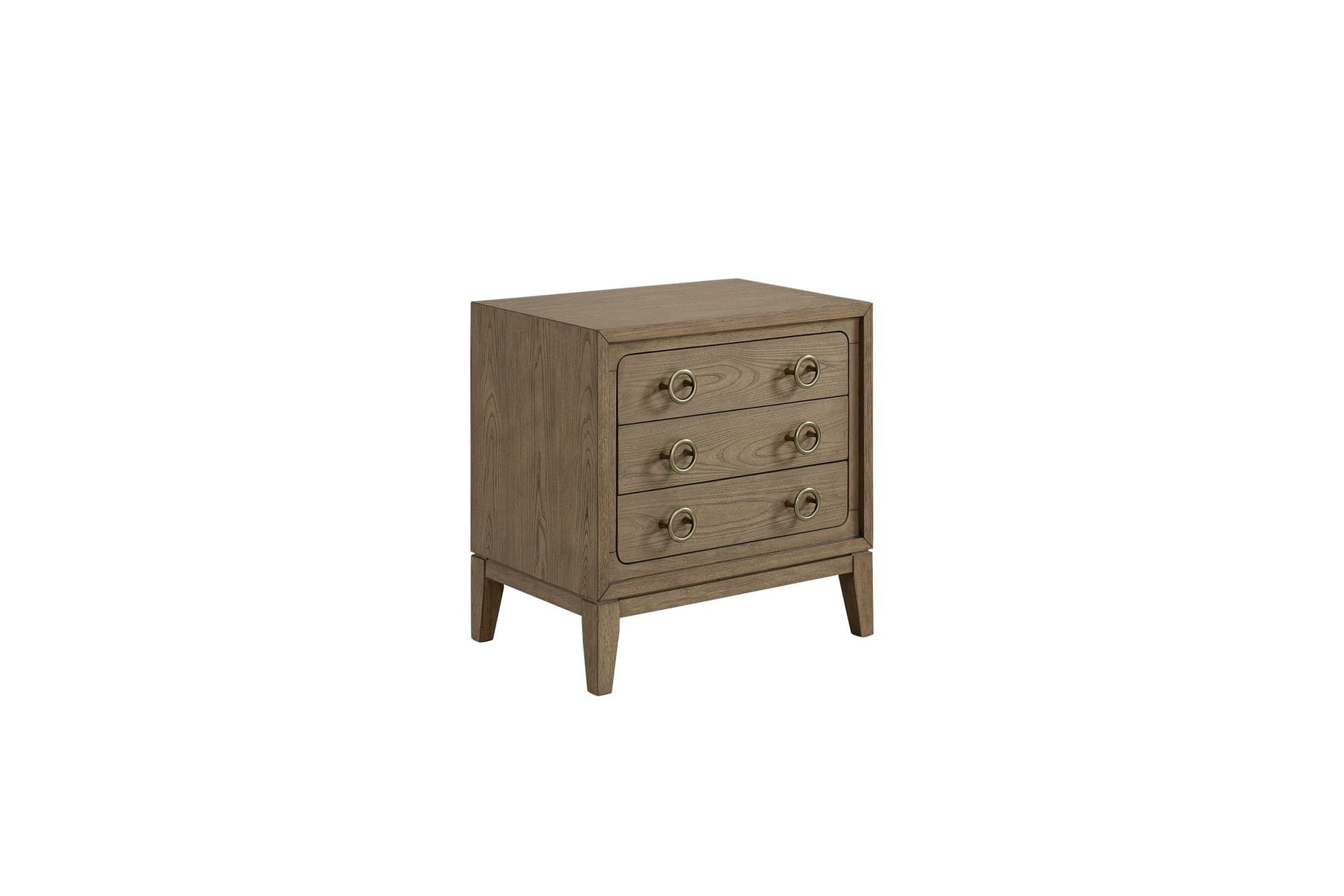 Elure 3-Drawer Nightstand, included USB - Latte