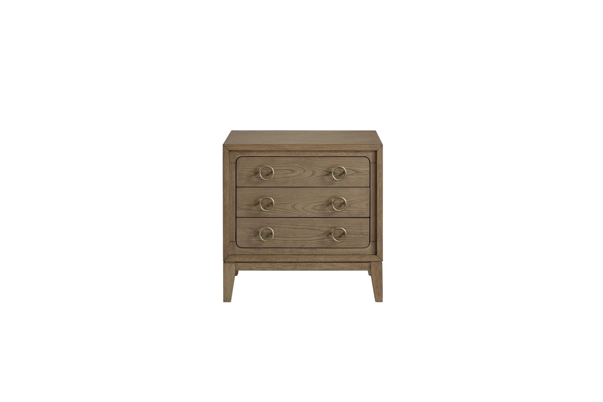 Elure 3-Drawer Nightstand, included USB - Latte