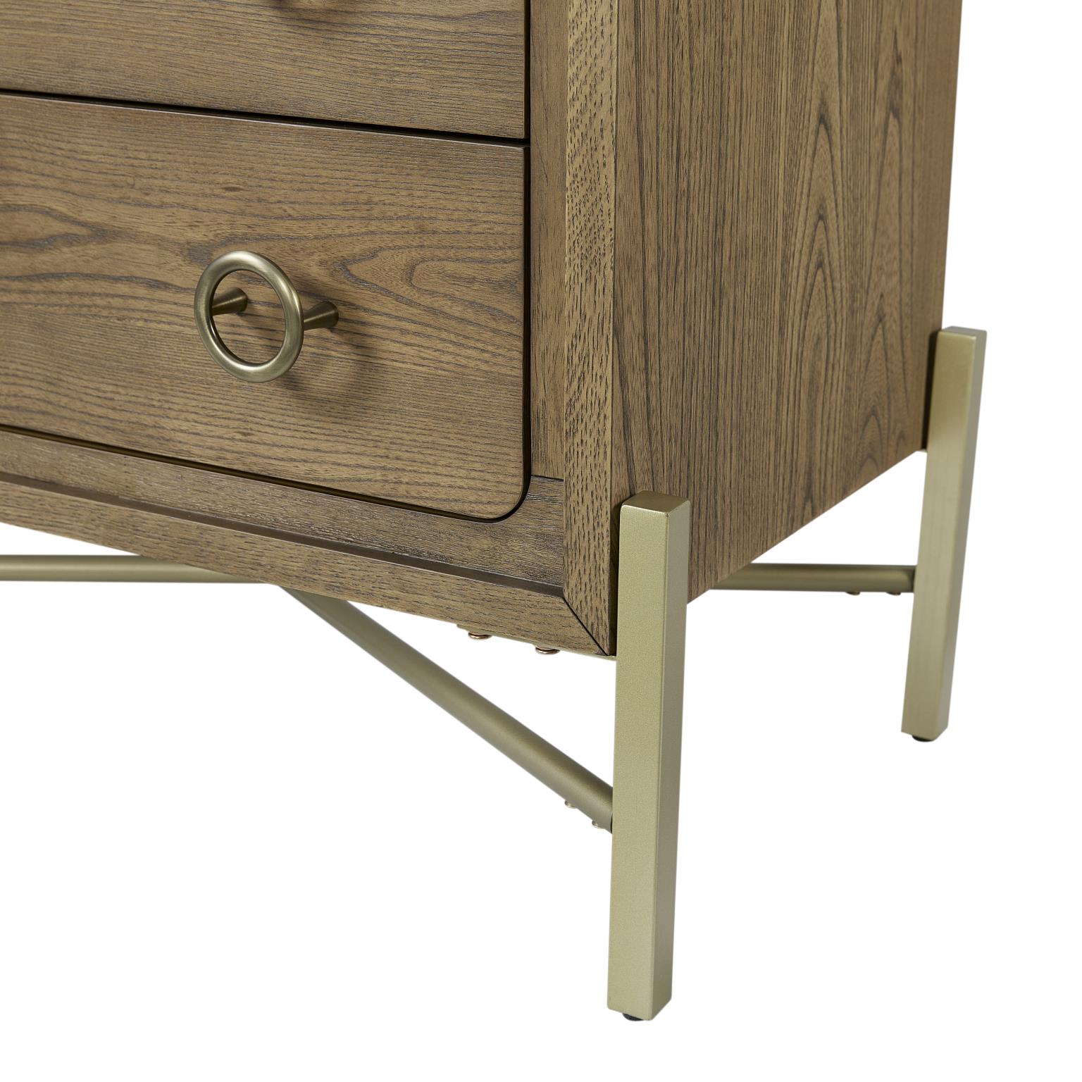 Elure 2-Drawer Nightstand -included USB - Latte