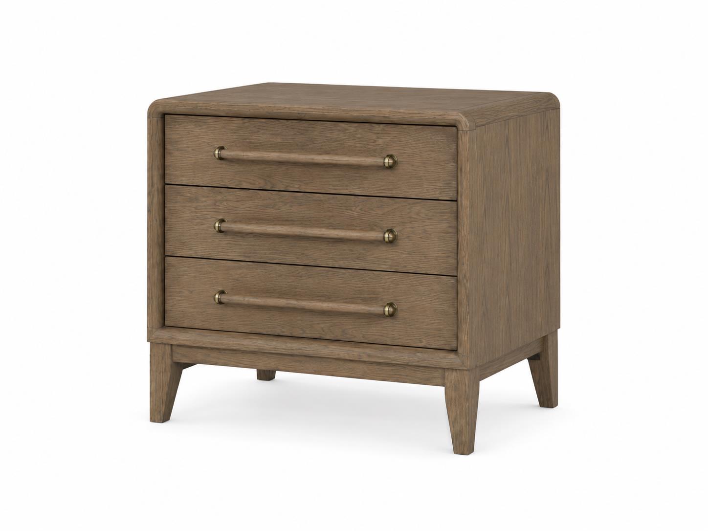Elure 3-Drawer Nightstand included USB - Latte