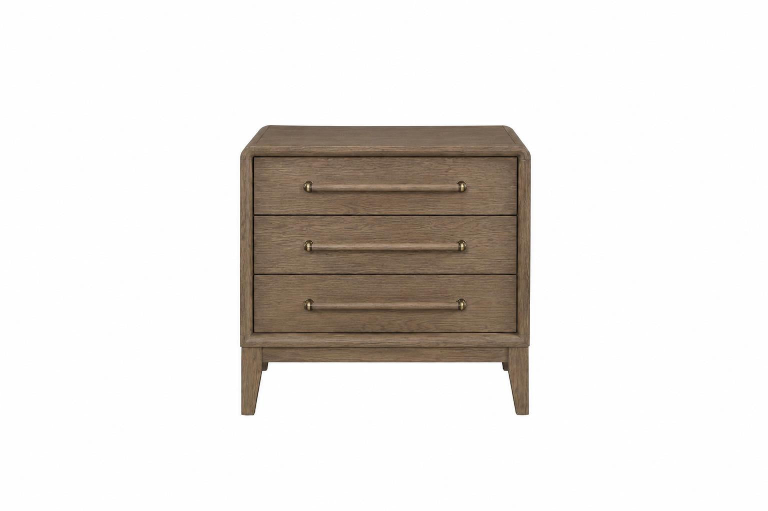 Elure 3-Drawer Nightstand included USB - Latte
